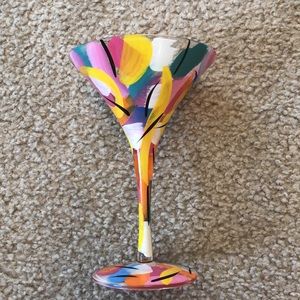 "Art-tini" hand painted martini glass by Lolita